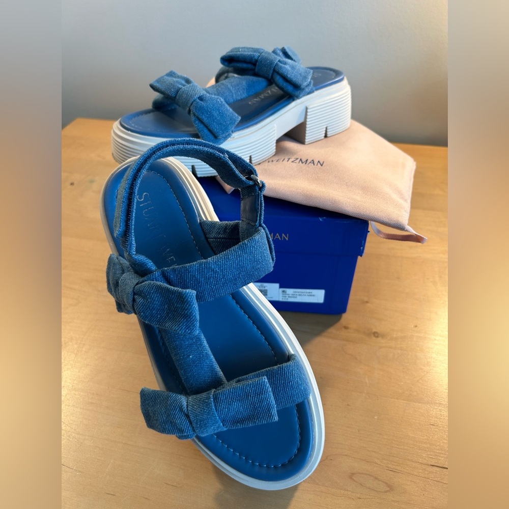 Stuart Weitzman Sofia Nolita Women’s Denim Blue Sandals